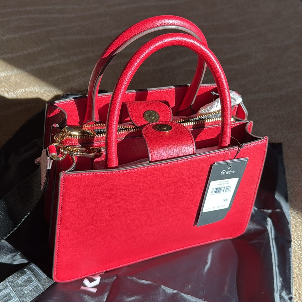 Karl Lagerfeld Paris Leather Satchel - Picture 6 of 13